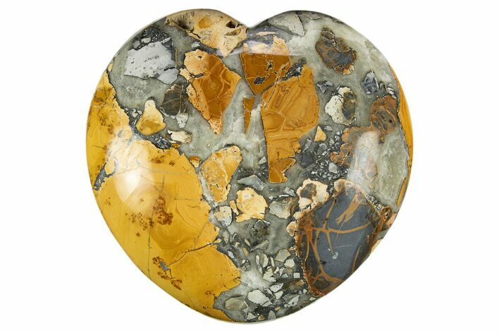 Polished Maligano Jasper Heart - Excellent Polishing #311935